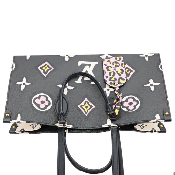 Louis Vuitton  Onthego GM Wild At Heart Monogram Giant Canvas Tote Bag Black - Picture 5 of 12